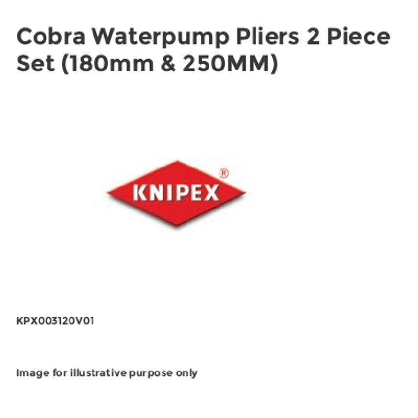 Cobra Waterpump Pliers 2 Piece Set (180mm & 250MM)