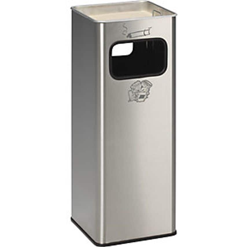 Combination Ashtray, Capacity 32 L, WxHxD 260 X 665 X 260mm, Stainless Steel