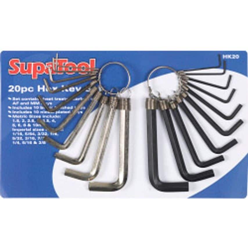 Combination Hex Key Set of 20 Piece