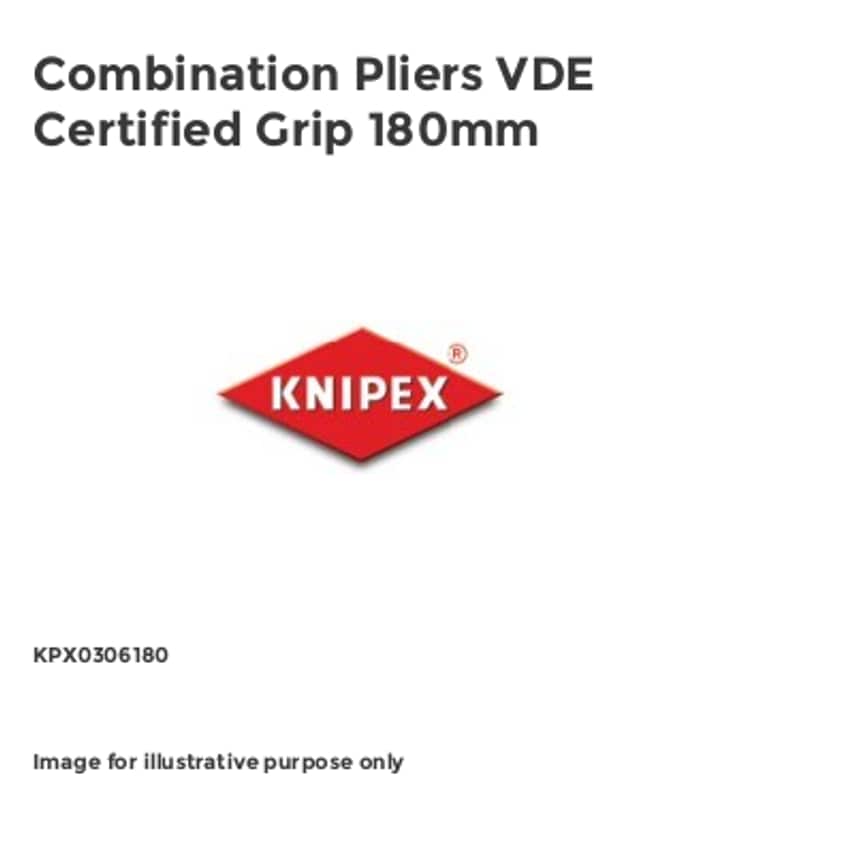 Combination Pliers VDE Certified Grip 180mm