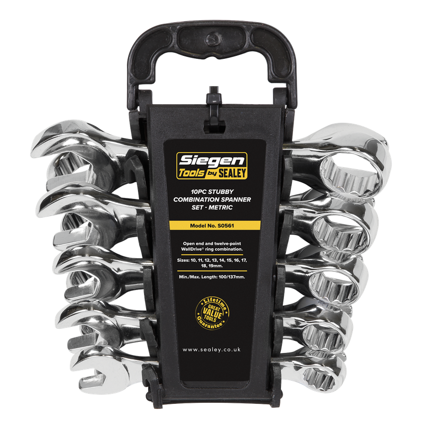 Combination Spanner Set10 Piece Stubby Metric