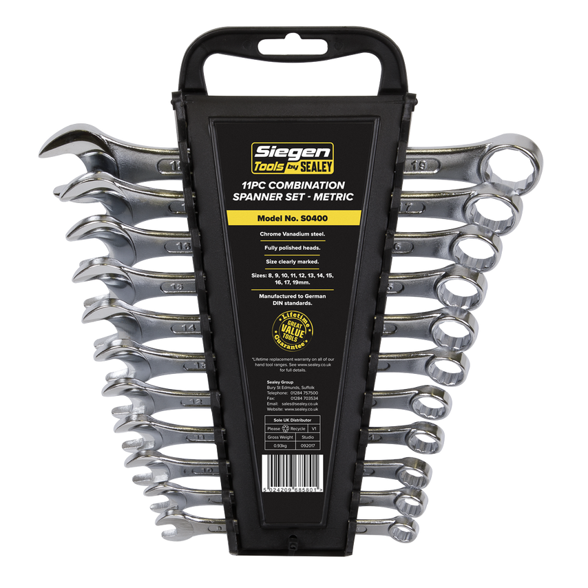 Combination Spanner Set11 Piece Metric