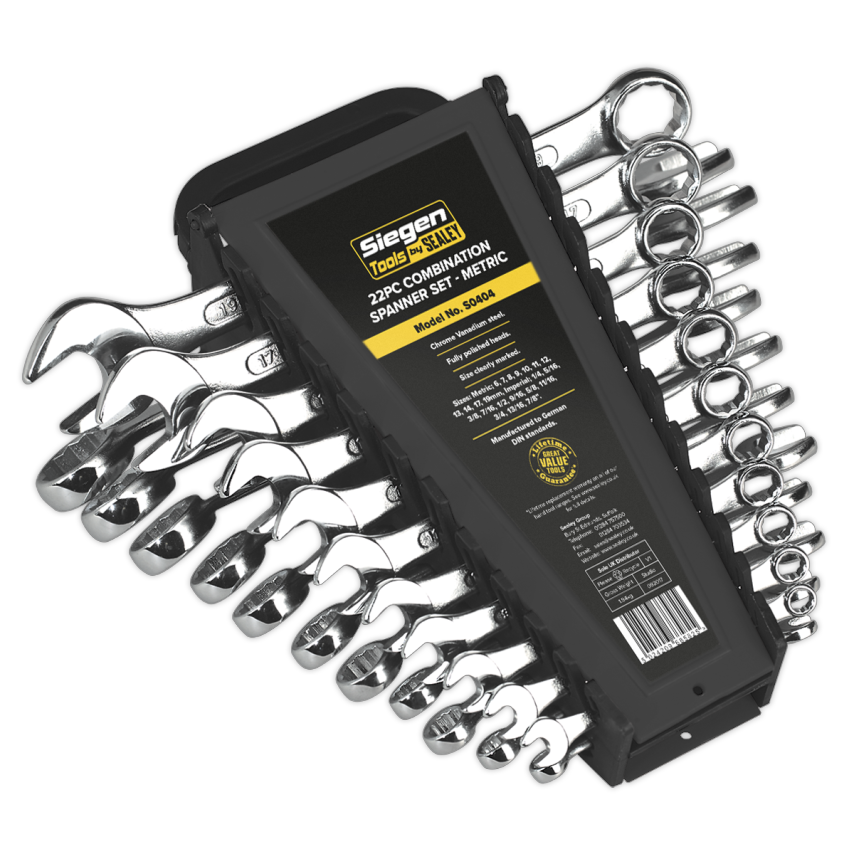Combination Spanner Set22 Piece Metric/Imperial