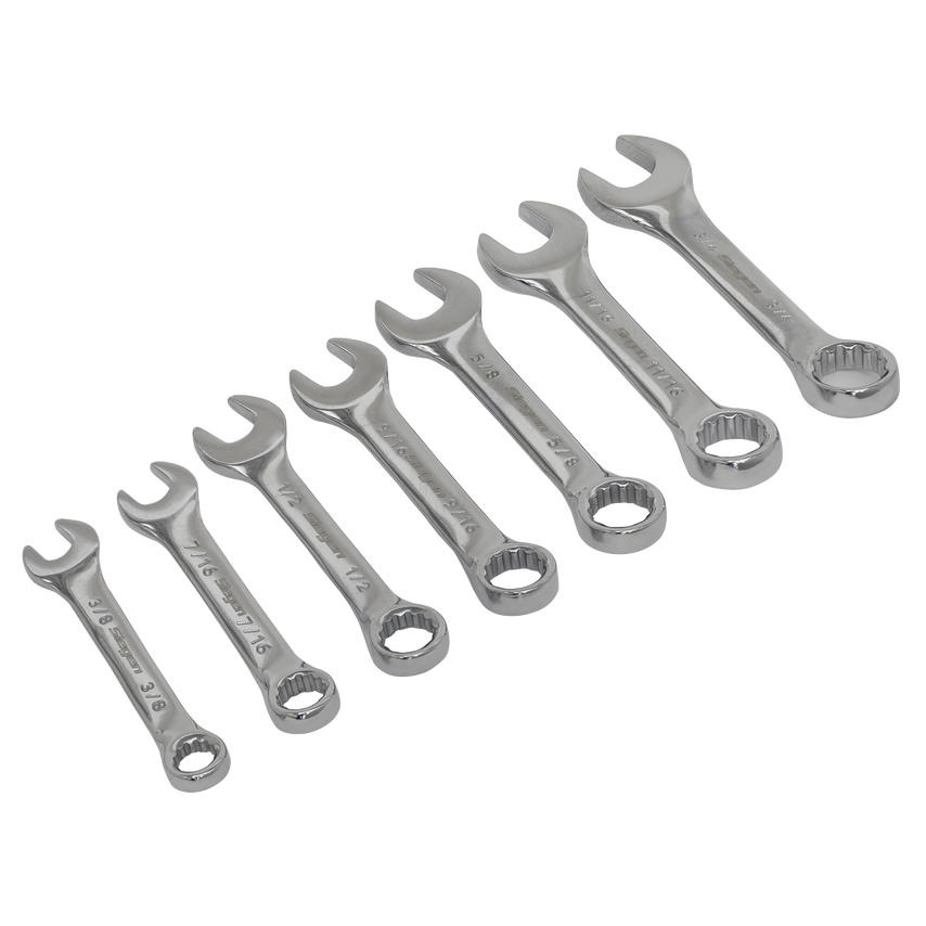 Combination Spanner Set7 Piece Stubby Imperial