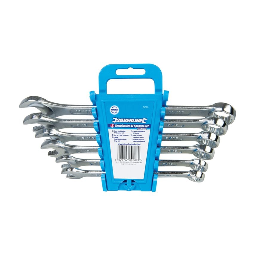 Combination Spanner Set 6 Piece 3/8" - 11/16" Af