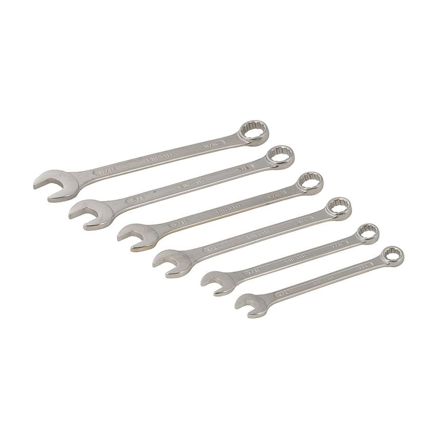 Combination Spanner Set 6 Piece 3/8" - 11/16" Af