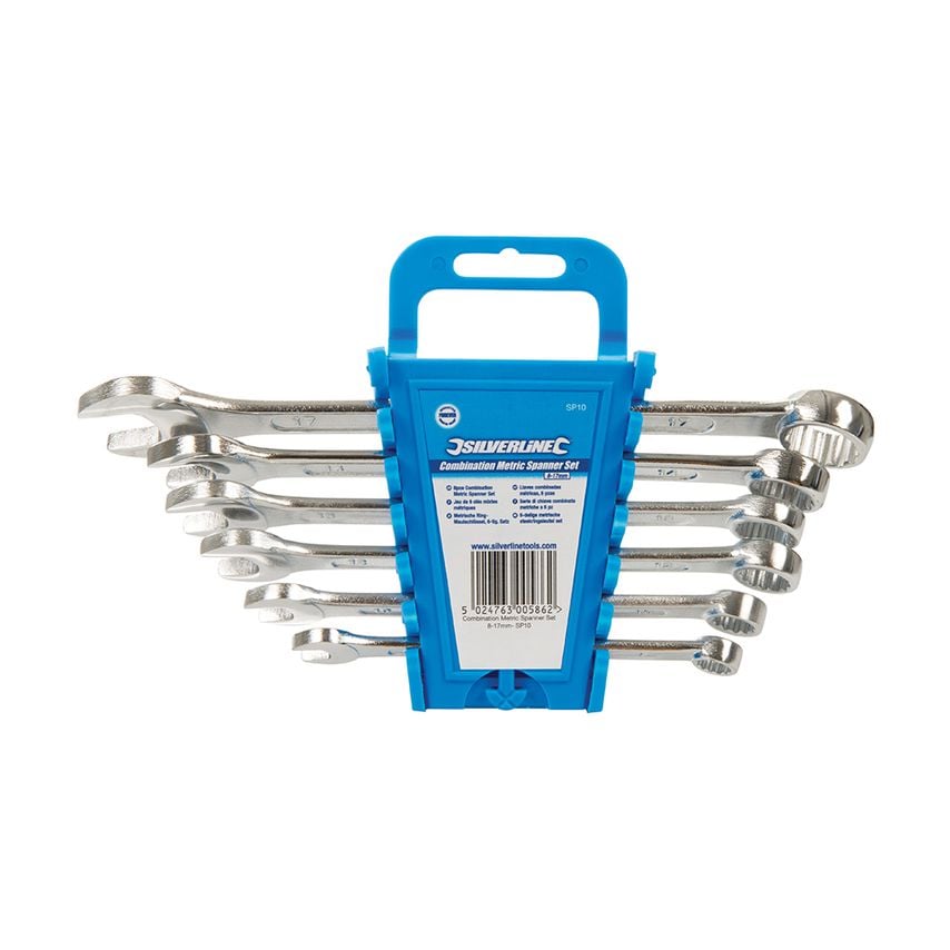 Combination Spanner Set 6 Piece 8 - 17mm Metric