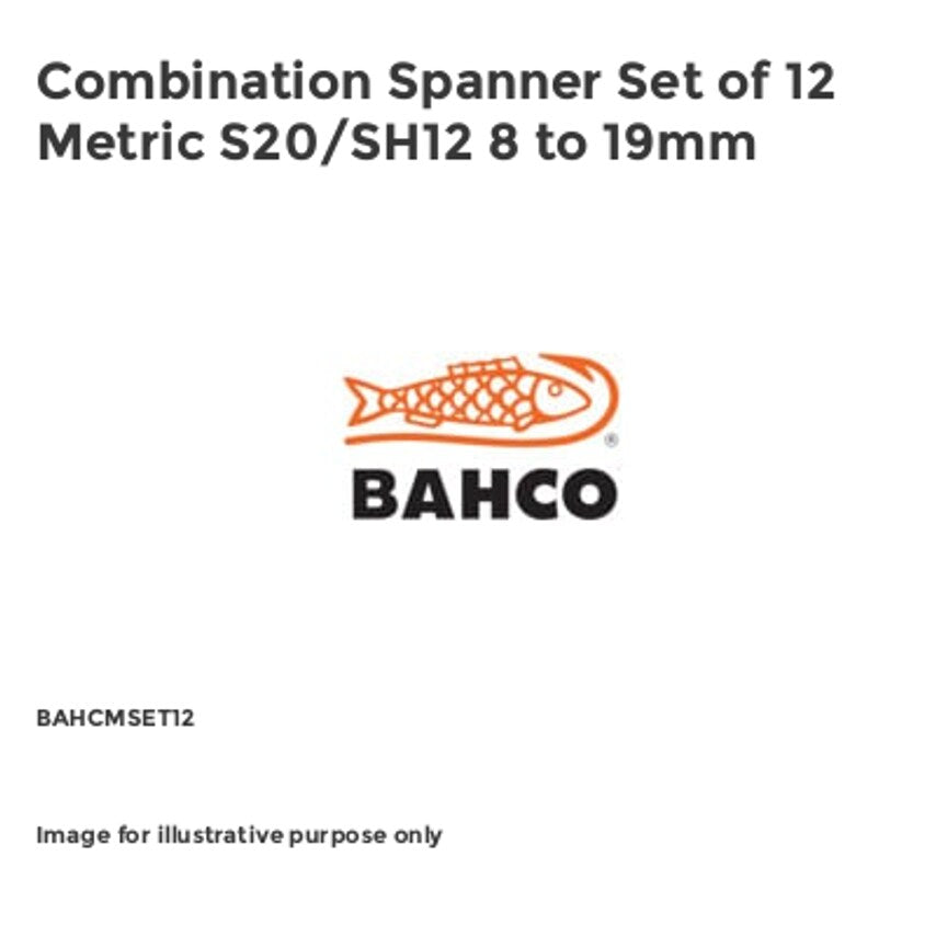 Combination Spanner Set of 12 Metric S20/SH12 8 to 19mm