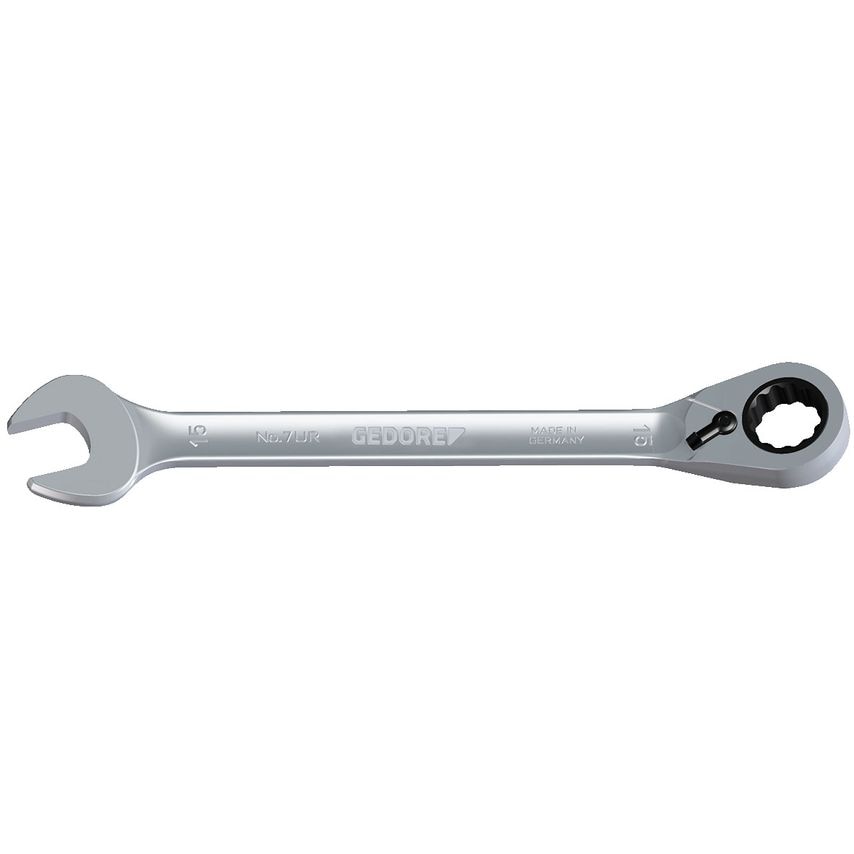 Combination ratchet spanner set, reversible
