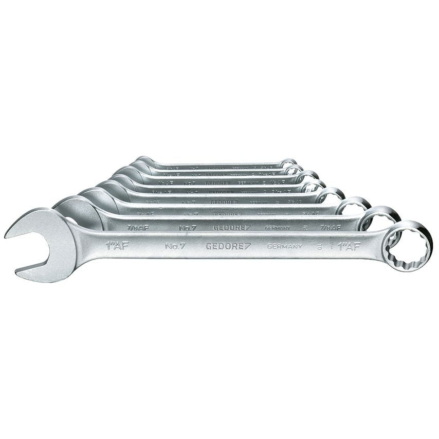 Combination spanner set 8 pcs UD profile 3/8-1"