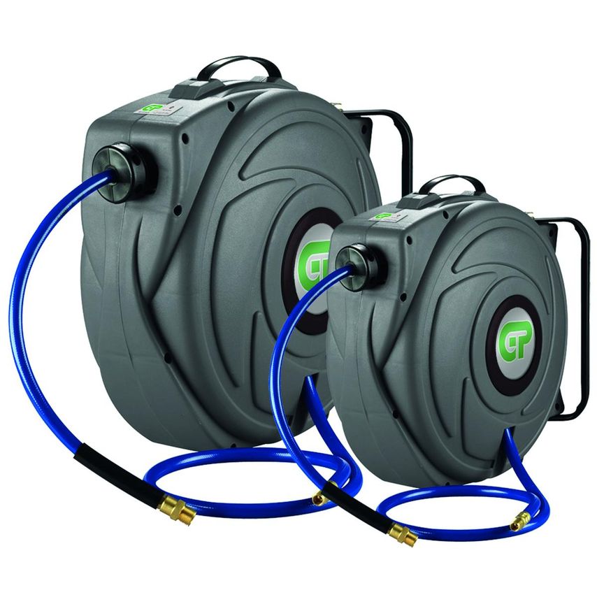 Compact Retractable Air Hose Reel Complete with Hose - HR5-309GCBH