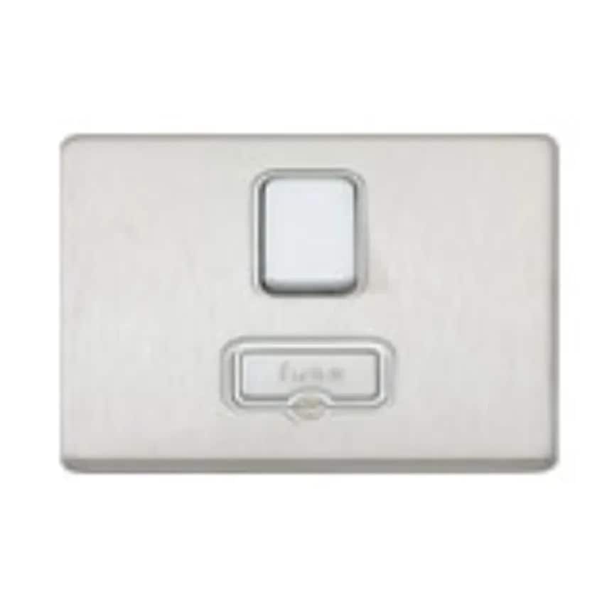 Connect Unit DP Switched FSD 13A Sat Gold White Insert