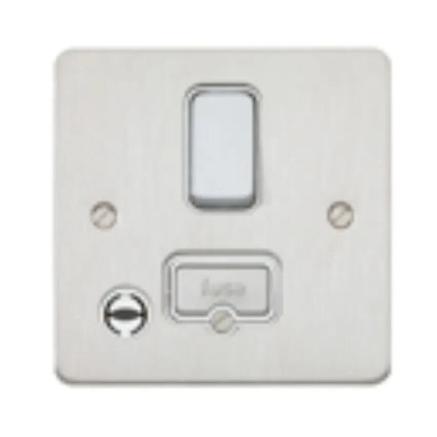 Connect Unit DP Switched FSD Flex Outlet 13A Sat Gold Black Insert