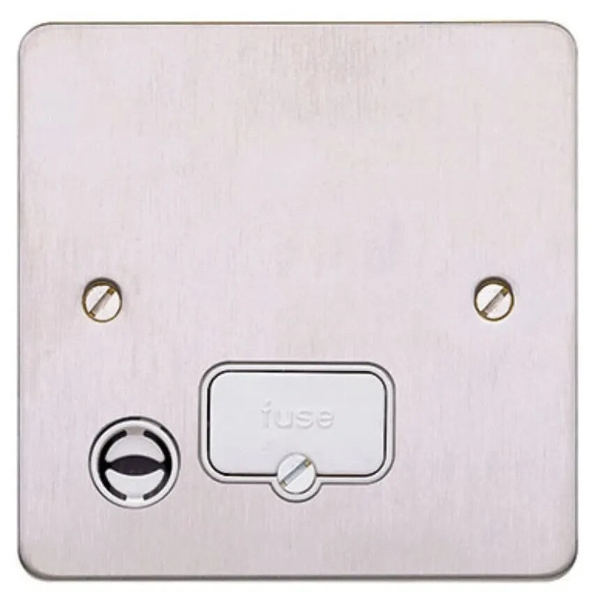 Connect Unit Unswitched Fused and Flex Outlet 13A Brushed Stainless Steel - K14989BSSW