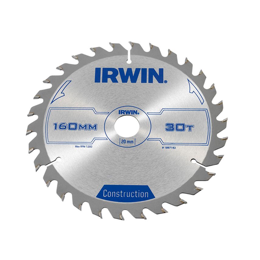 Construction Circular Saw Blade 160 x 20mm x 30T ATB IRW1897192