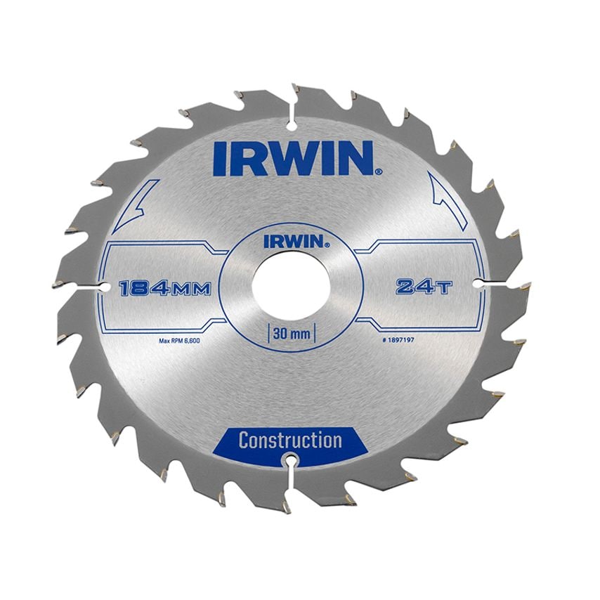 Construction Circular Saw Blade 184 x 30mm x 24T ATB IRW1897197