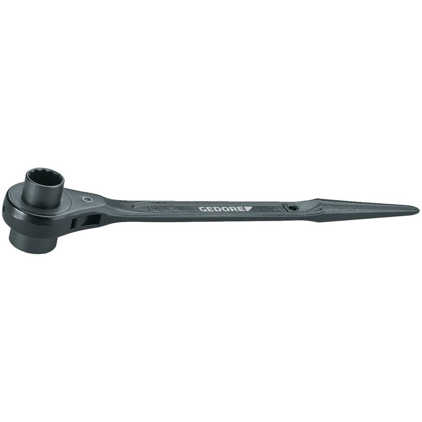 Construction ratchet bi-hexagon 19x22 mm