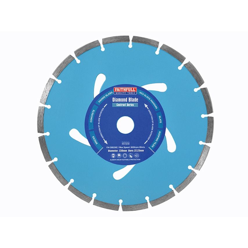Contract Diamond Blade 230 x 22.2mm FAIDB230C