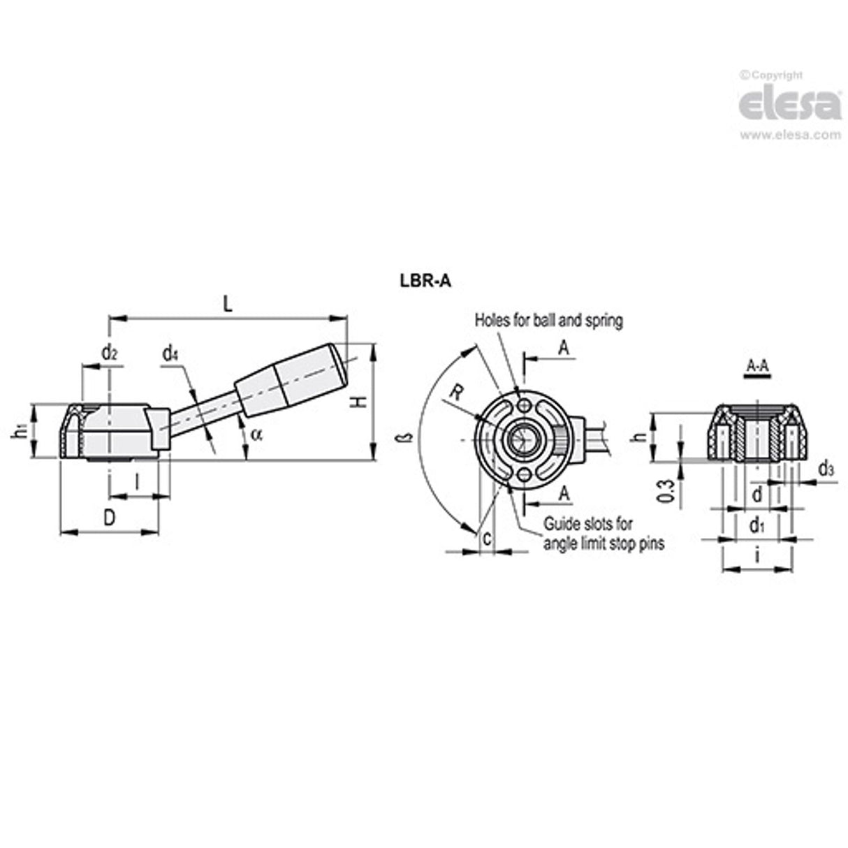 Control lever-LBR.37/85 A-8