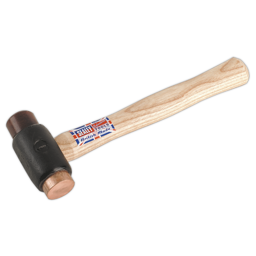 Copper/Rawhide Faced Hammer 1.5LB Hickory Shaft