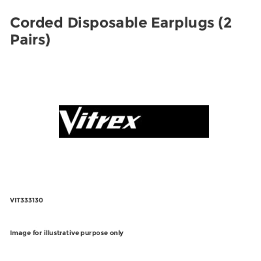 Corded Disposable Earplugs (2 Pairs)