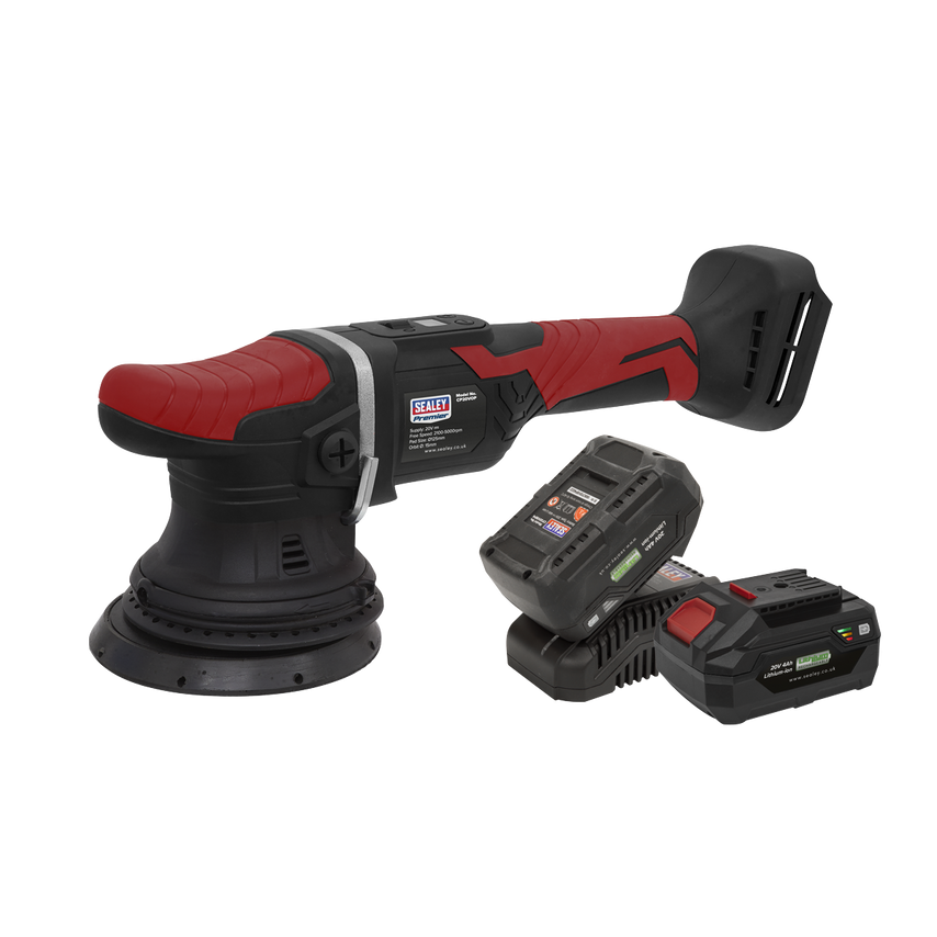 Cordless Orbital Polisher Kit 20V 125mm - 2 Batteries