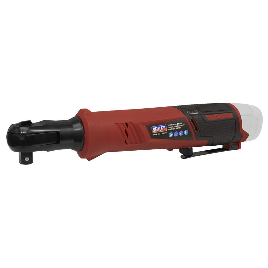 Cordless Ratchet Wrench Kit 1/2" Sq Drive 12V Lithium-ion - 2 Batteries