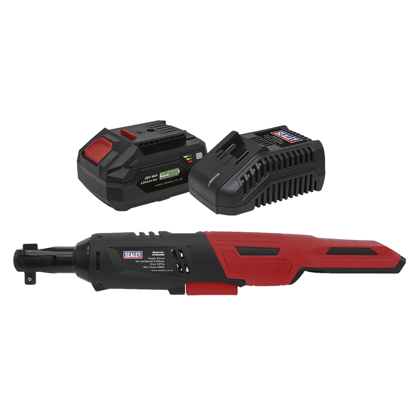 Cordless Ratchet Wrench Kit 3/8"Sq. Drive 60nm 20V 4AH