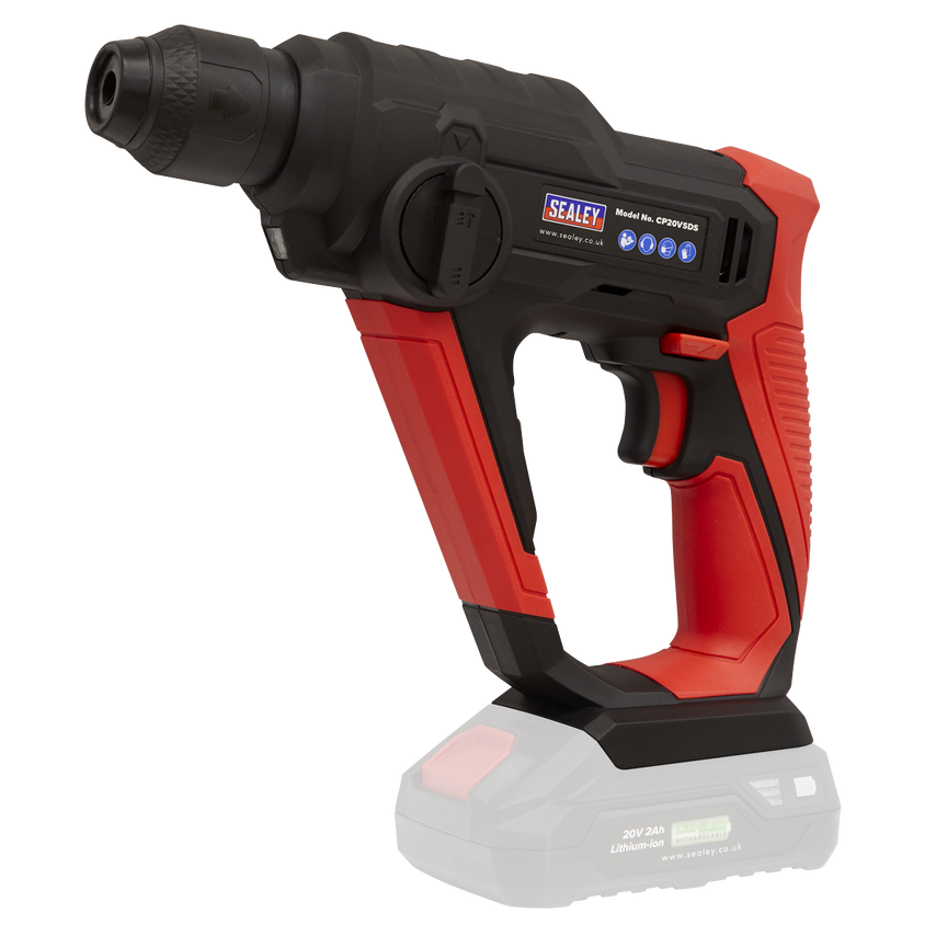 Cordless Rotary Hammer Drill 20V SDS Plus Kit - 2 Batteries