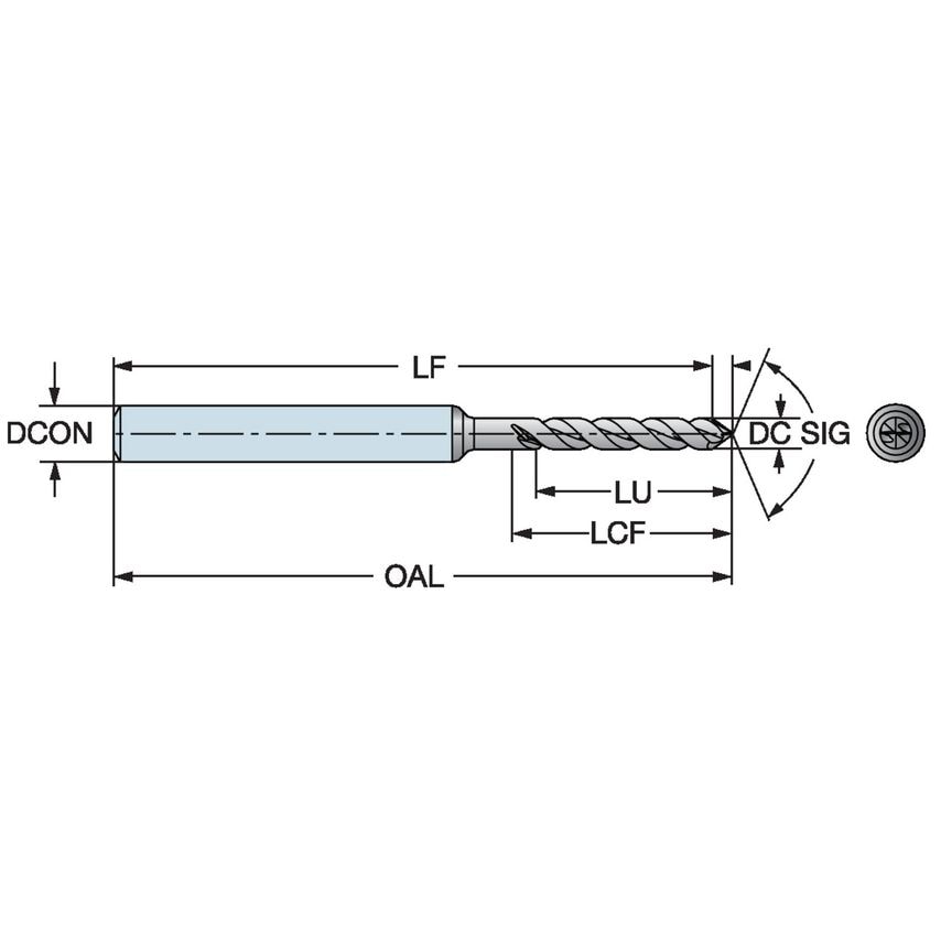 CoroDrill 863 Solid Carbide Drill 863.1-0330-017A0-OO1AD