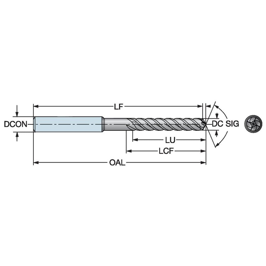 CoroDrill 863 Solid Carbide Drill 863.1-0637-032A0-OO1AD
