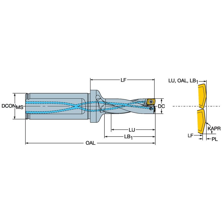 CoroDrill 880 Indexble Insert Drill A880-D0500LX19-04