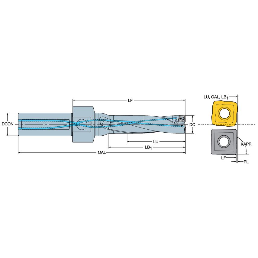 CoroDrill 880 Indexble Insert Drill A880-D0562P19-04