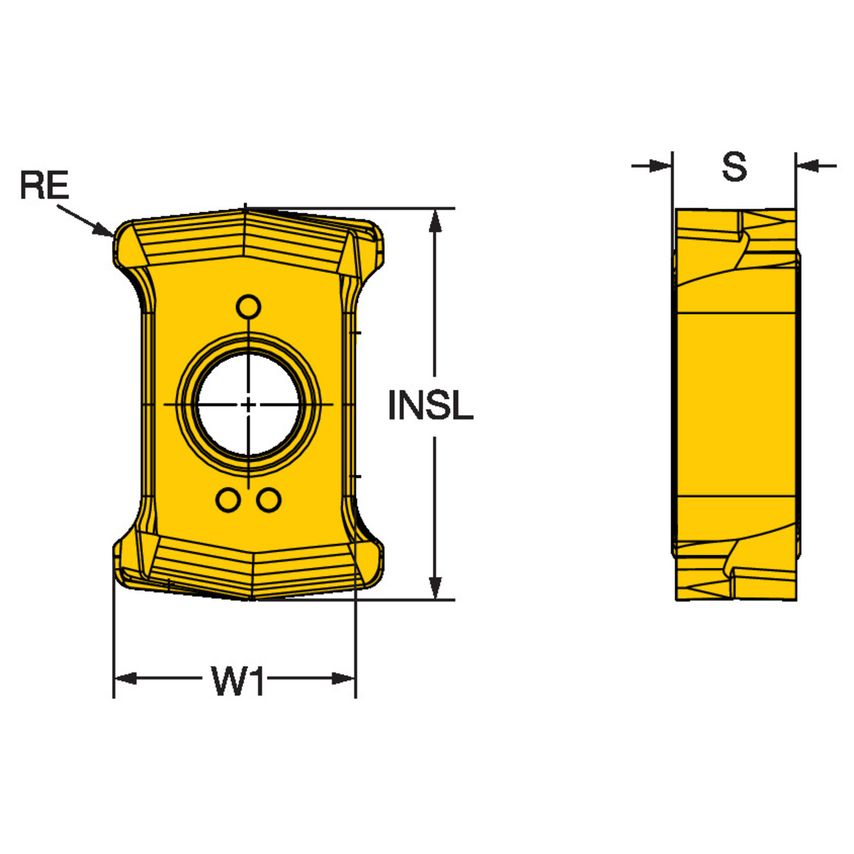 CoroDrill DS20 Insert for Drilling DS20-0508-P-M7W4344