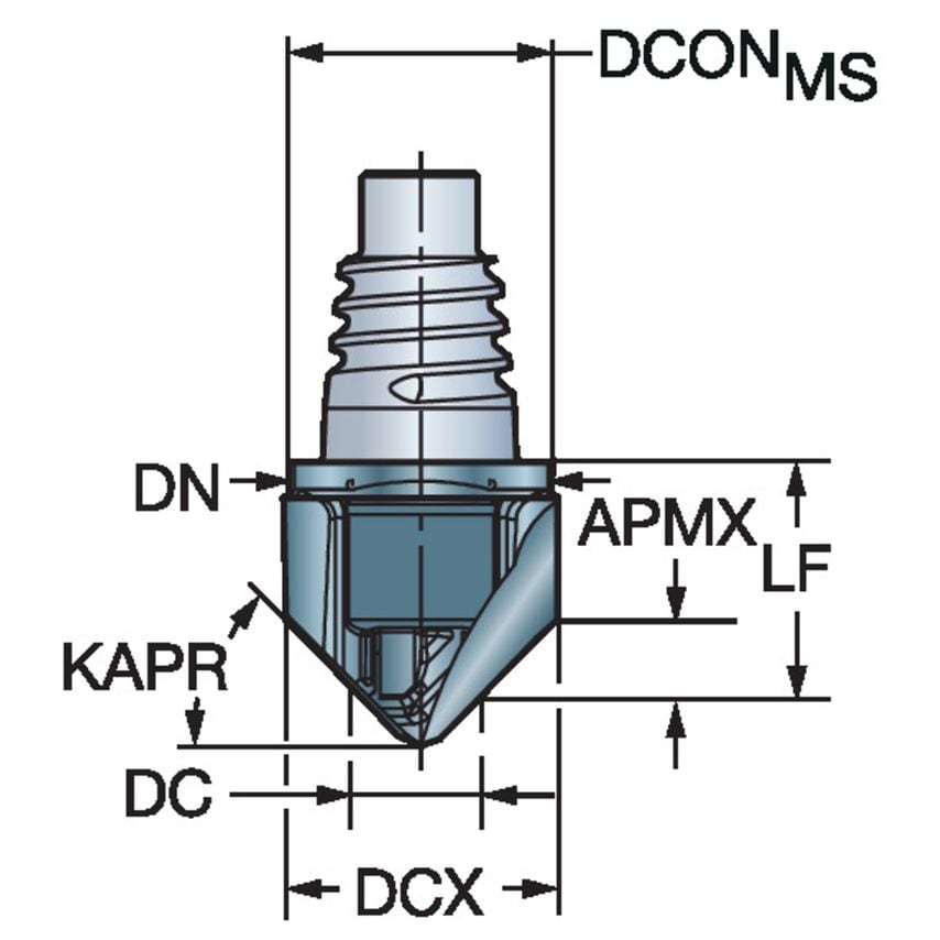 CoroMill 316 Solid Carbide Head for Chamfer Milling A316-10CM210-03745G1730