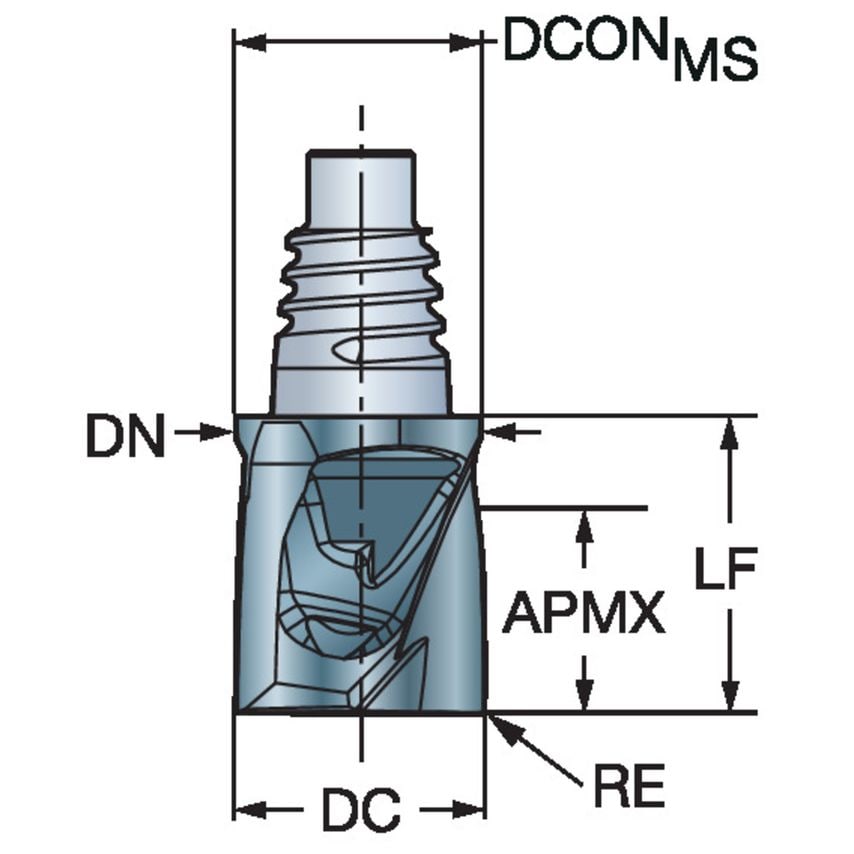 CoroMill 316 Solid Carbide Head for High Chip Load Milling 316-10SM210-10008P1730