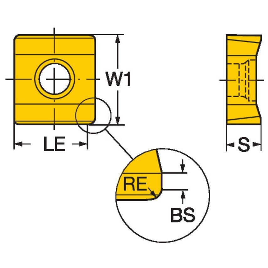 CoroMill 331 Insert for Side & Facemilling N331.1A-115020E-KM1020