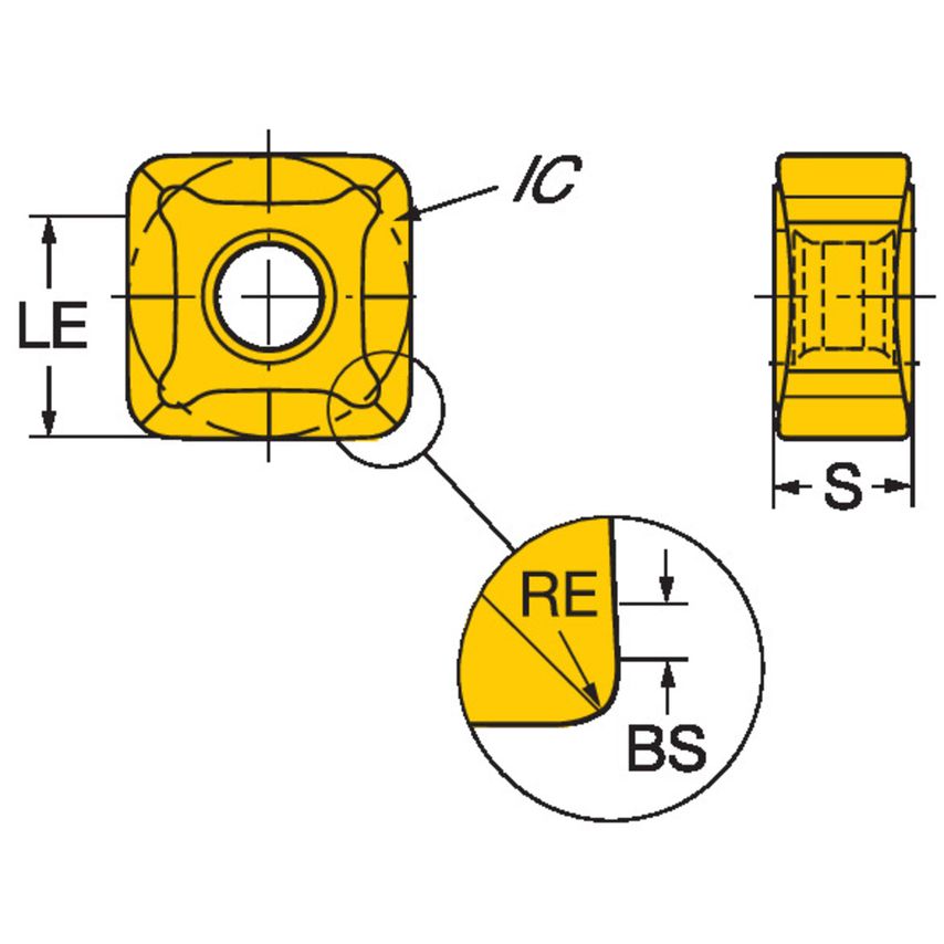 CoroMill 331 Insert for Side & Facemilling N331.1D-136508E-PM4340