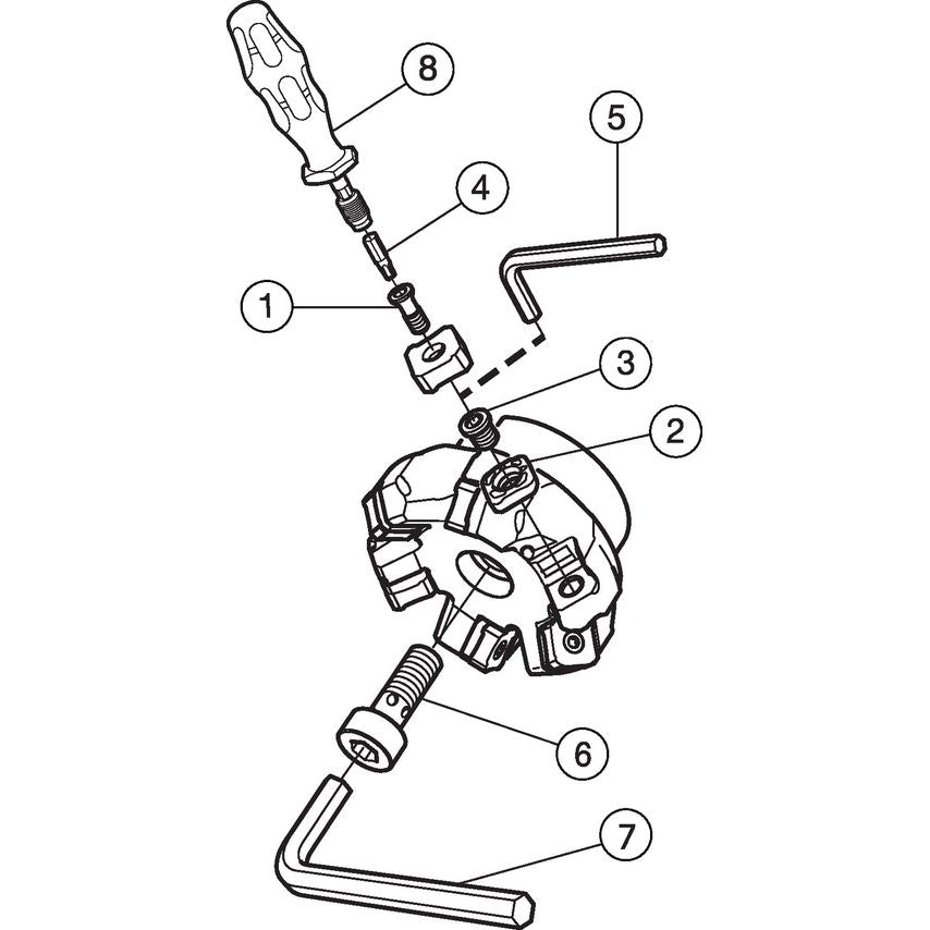 CoroMill 345 Face Milling Cutter A345-203R63-13H