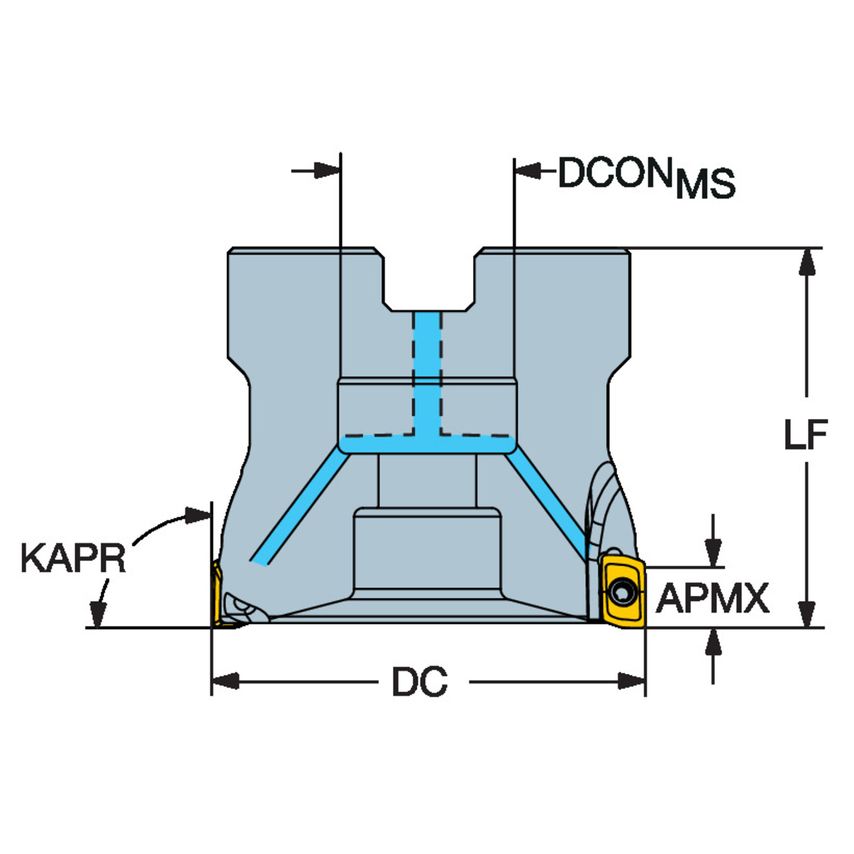 CoroMill 390 Square Shoulder Milling Cutter RA390-051R19LW-11M