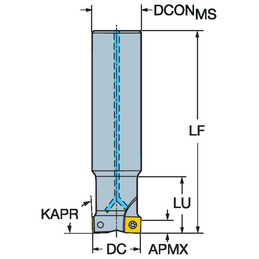 CoroMill 490 Square Shoulder Milling Cutter 490-040A32-08M