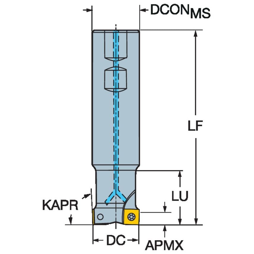 CoroMill 490 Square Shoulder Milling Cutter A490-038M32-08H