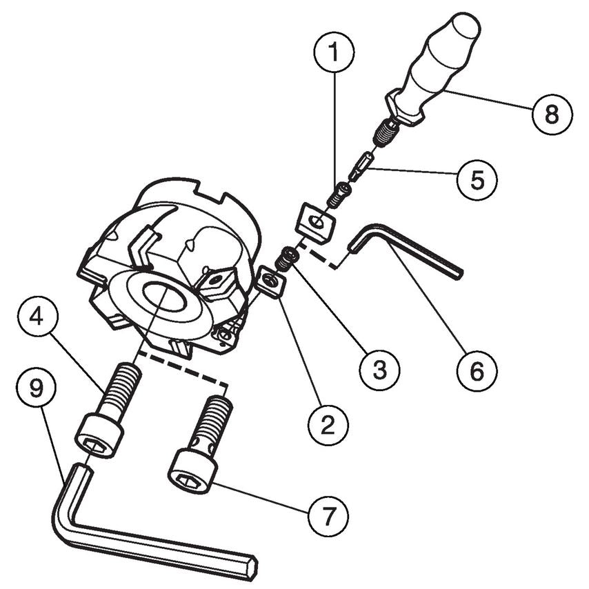CoroMill 490 Square Shoulder Milling Cutter A490-076R25-08L