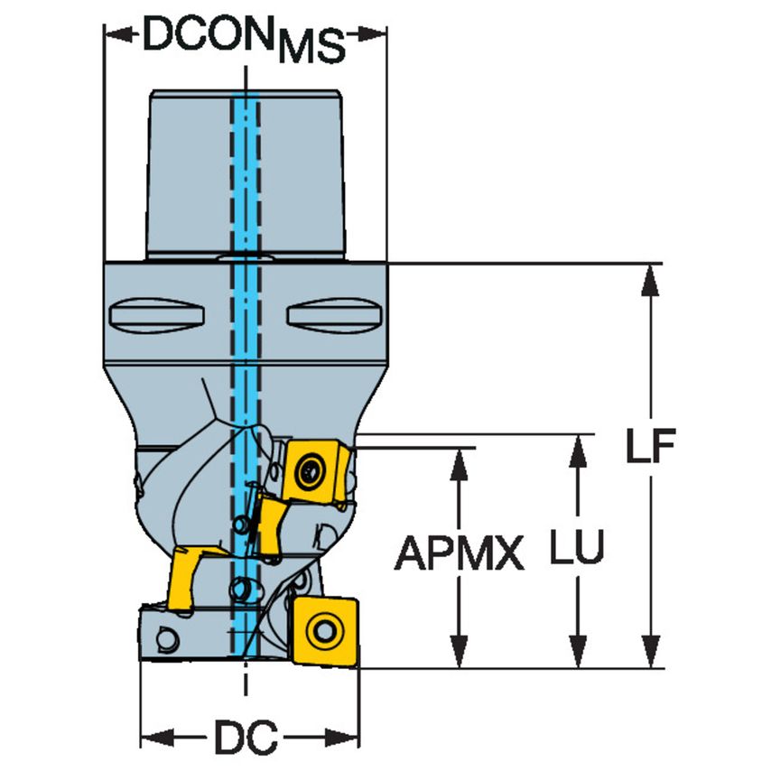 CoroMill 690 Long Edge Square Shoulder Milling Cutter A690-076C6-1473H