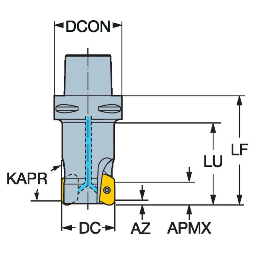 CoroMill 790 Square Shoulder Milling Cutter RA790-076C8S2-22M