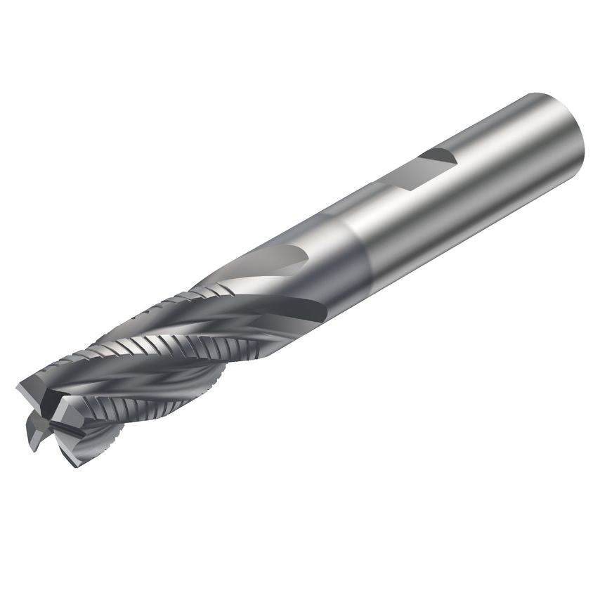 CoroMill Plura Solid Carbide End Mill for Roughing with Chip Breaker R216.34-10030-BC22B1620