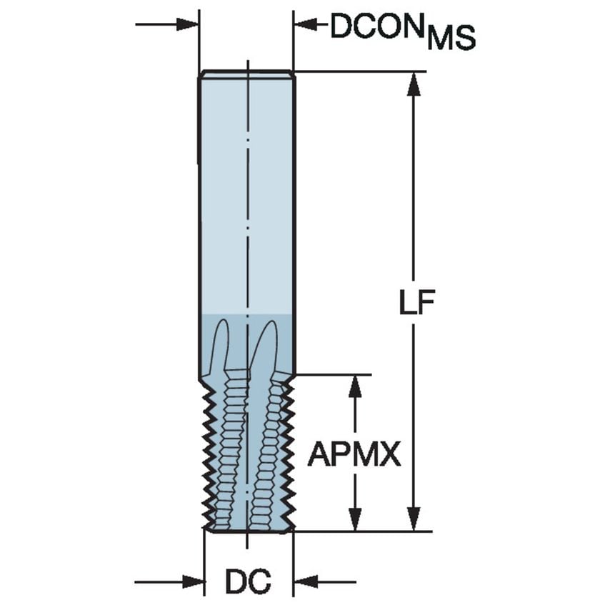 CoroMill Plura Solid Carbide End Mill for Thread Milling R217.13-048100AC9H1630