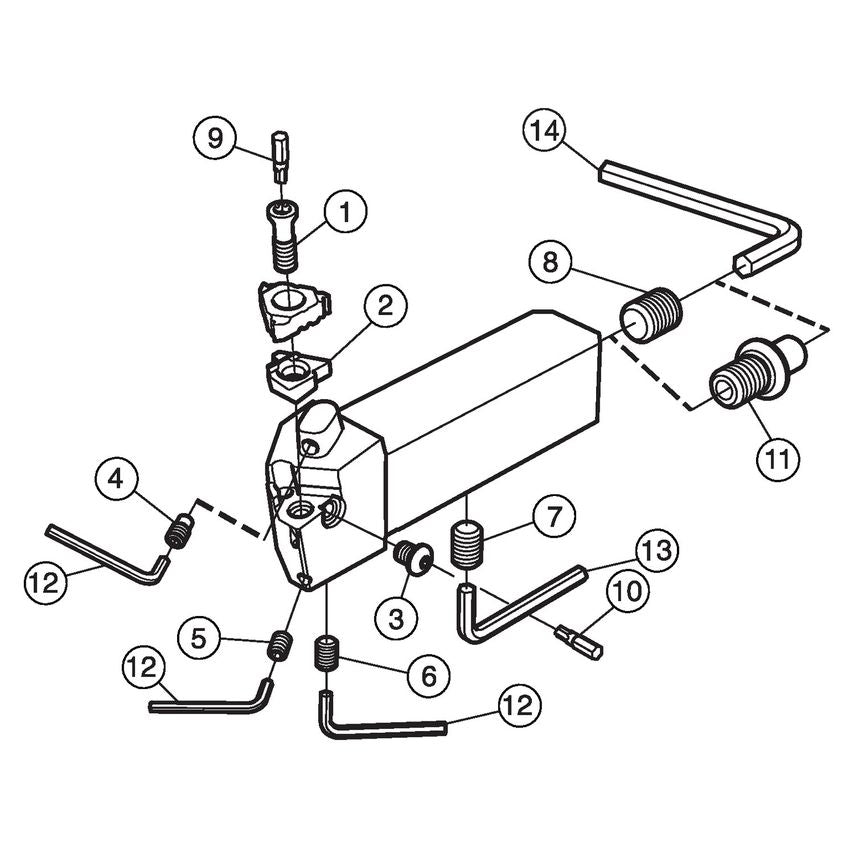 CoroThread 266 QS Shank Tool for Thread Turning QS-266-LFA164C