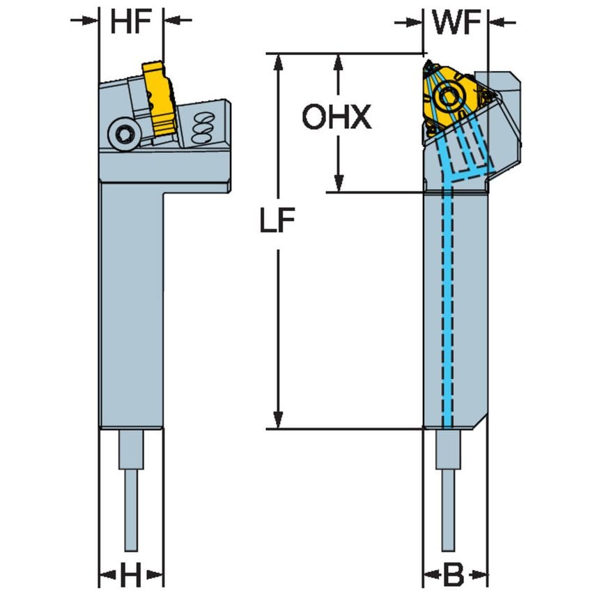 CoroThread 266 QS Shank Tool for Thread Turning QS-266RFA-083HP