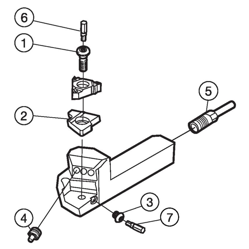 CoroThread 266 QS Shank Tool for Thread Turning QS-266RFA-103HP